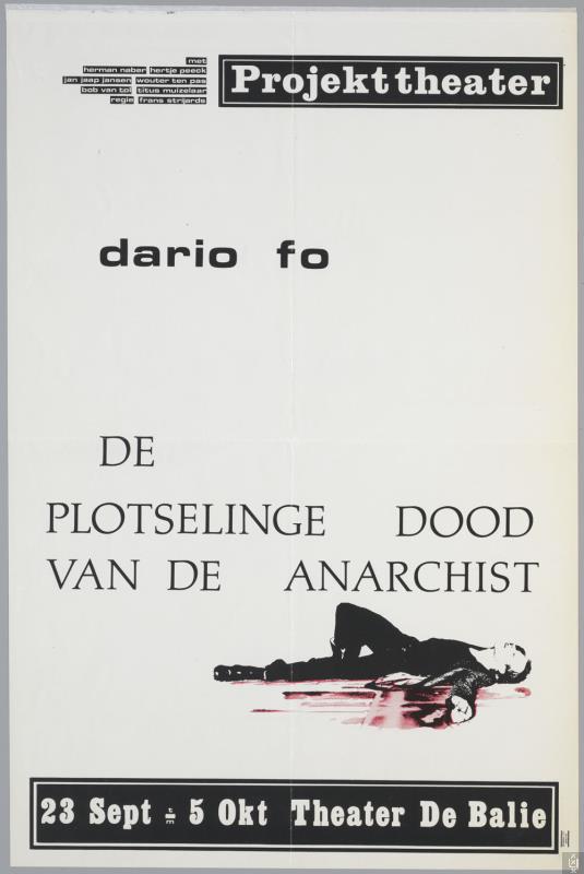 DE PLOTSELINGE DOOD VAN DE ANARCHIST